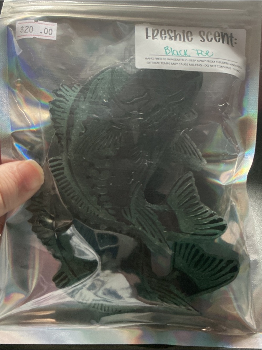 Bass Fish Car Freshie (2 pack)—Black Ice